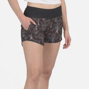 Oiselle Run Special Edition Long Roga Shorts Swan Lake size 6, 4 inch length